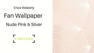 Fan Wallpaper in Nude Pink & Silver - Erica Wakerly screenshot 3