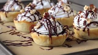 5-ingredient Mini Chocolate Hazelnut Pies (dairy free, vegan)