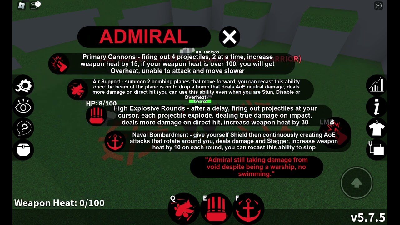 admiral skill set critical strike