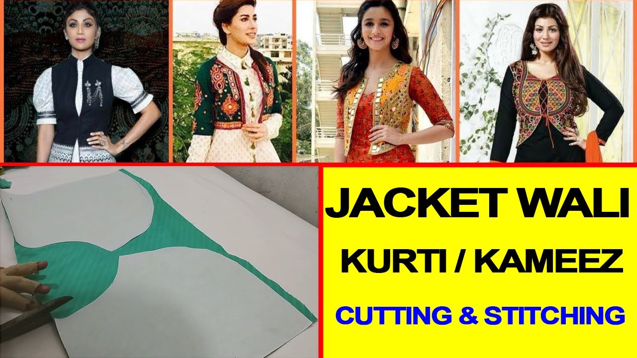 Collar wali kurti ki cutting and stitching half collar kurti cutting सिंपल  & सरल तरीका (garam kurti) - YouTube