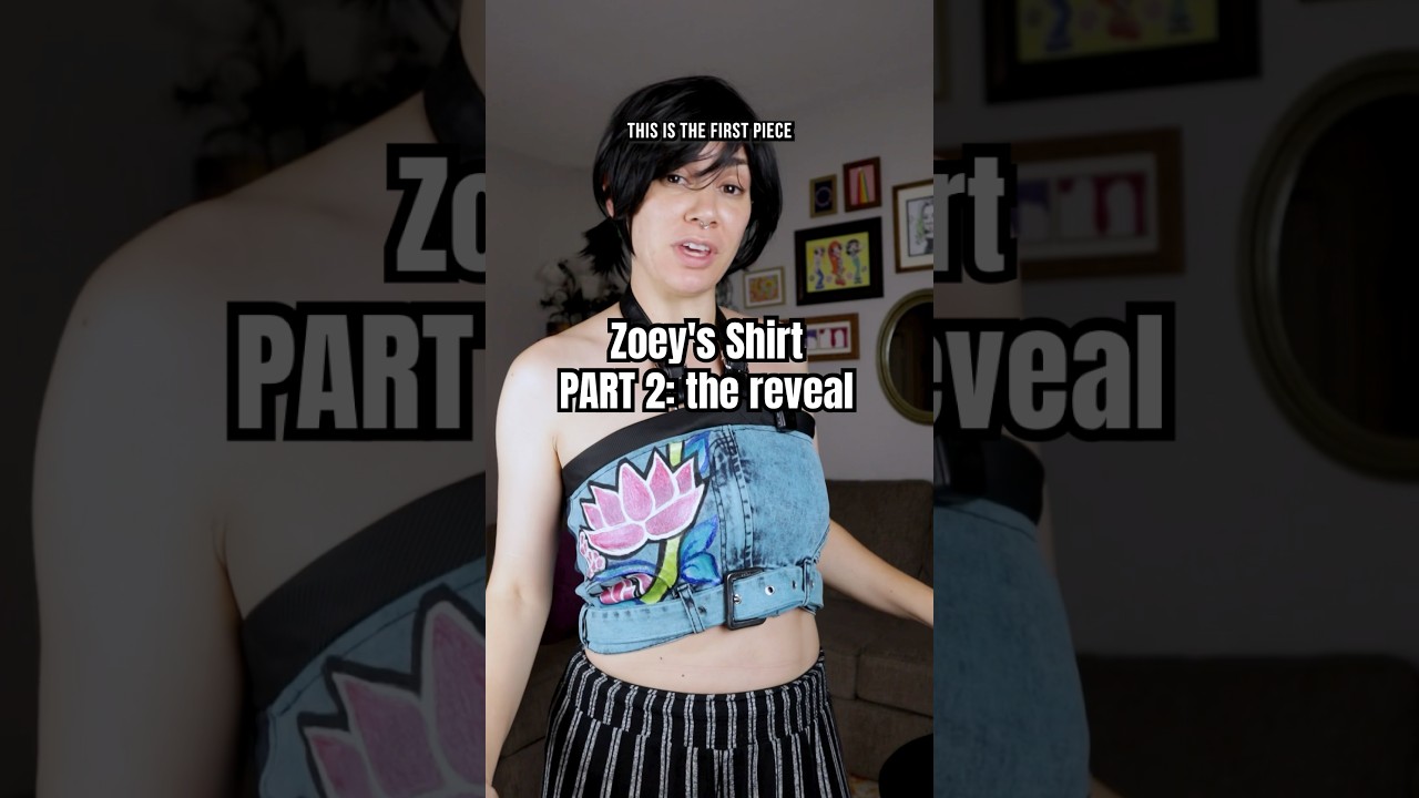 ⚠️ PART 2: Zoey's shirt reveal ⚠️ #zoeycosplay #thriftflip #thrifthaul