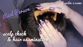 ASMR 💆 || REAL PERSON scalp check & hair inspection || 30MINS || no talking 🤐 ||
