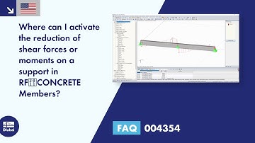 FAQ 004354 | Where can I activate the reduction of shear forces or moments on a support in RF‑CON...