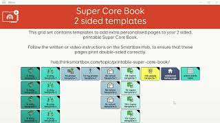Personalising Super Core printable books