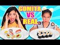 Comida de GOMA vs REAL con Mia! Sushi, Tacos, Pizza, Hamburguesas 😱 Food Challenge SandraCiresArt