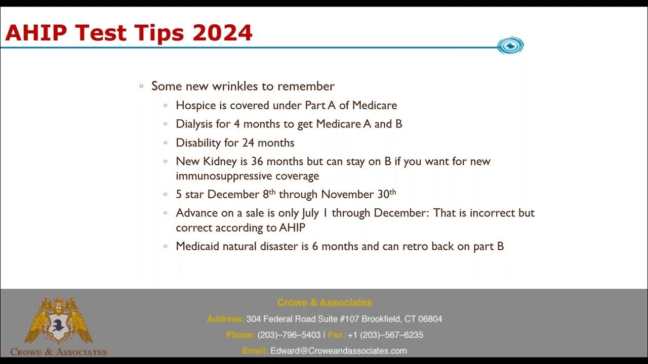 AHIP TEST TIPS 2024 - YouTube