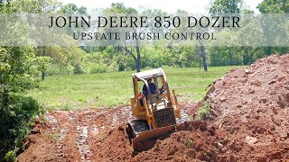 John Deere 850 Dozer Pushing Dirt - Heavy Equipment