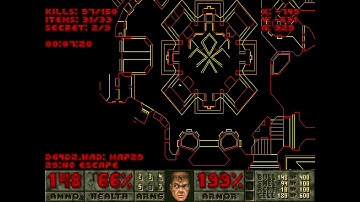 Doom 64 for Doom 2 (Crispy Doom) - MAP29 No Escape - All Secrets