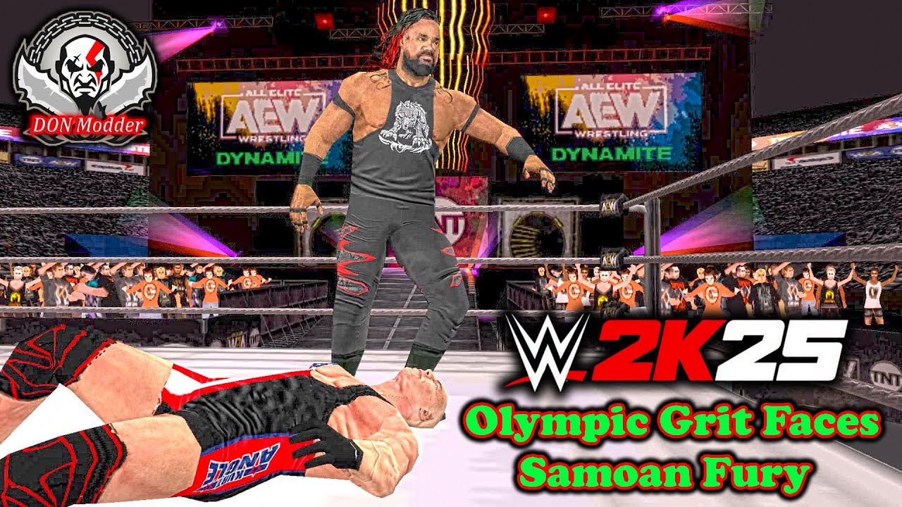 🔥Олимпийская храбрость против самоанской ярости: Курт Энгл против Джейкоба Фату, геймплей WWE 2K2...