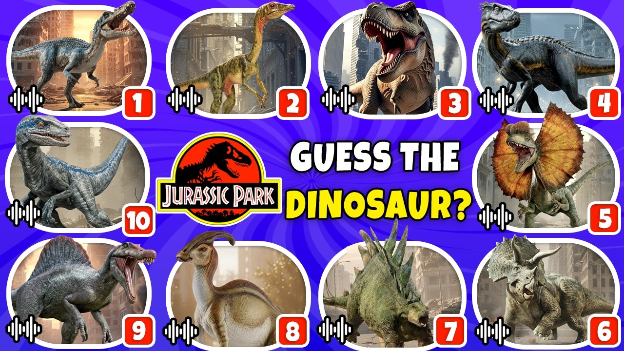Guess the Dinosaur! Jurassic Park Edition 🦖 | Dino Quiz Challenge