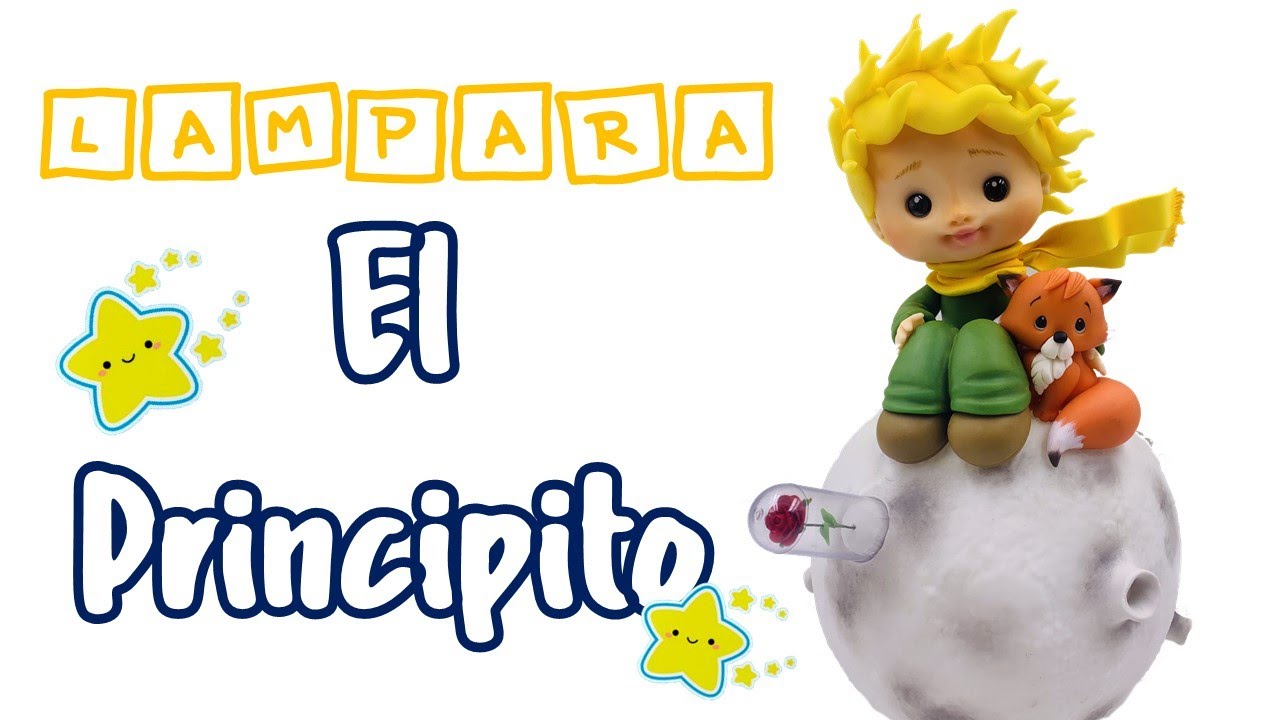 El Principito - Lámpara velador en porcelana fria - Biscuit - Cold Porcelain - Pasta flexible