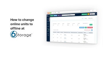 How to change online units to offline in 6Storage V2 Software