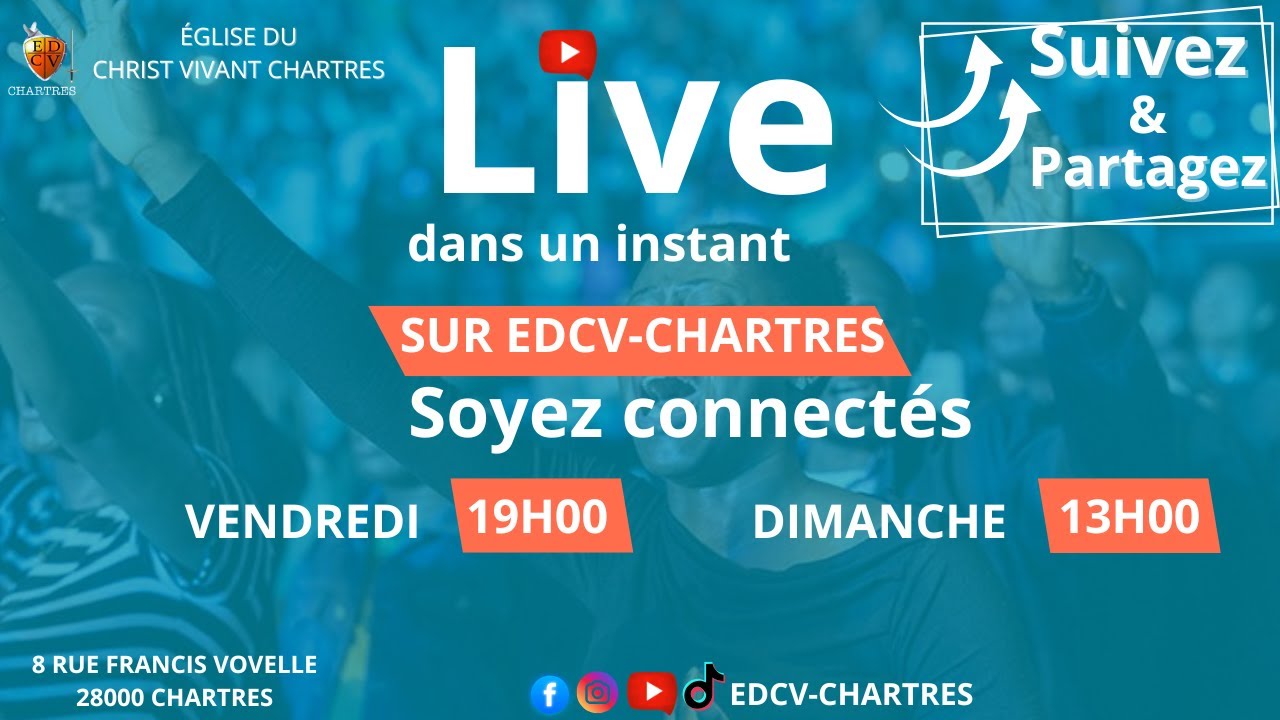 THEME : LE COMBAT SPIRITUEL POUR LA FIN DES TEMPS / l'Eglise EDCV - CHARTRES / PST HERVE LUKUSA