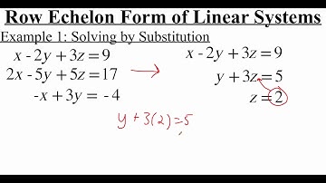 7.3.1 Row Echelon Form of Linear Systems of Equations