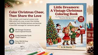 Vintage Christmas Coloring Book:Cozy, Bold & Easy Christmas Card-Inspired Pictures for Kids Ages 4–8