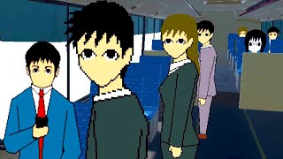 いつもの通勤バスで不気味すぎる体験をするホラーゲームで笑う screenshot 2