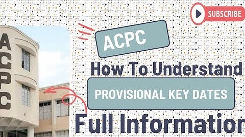 ACPC provisional key full information #acpc #collegeadmissions #college #gujarat #engineering