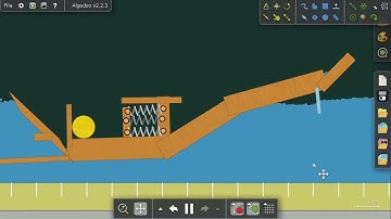 A Simulated Ship powered by the Lewis Ratchet using Algodoo