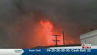 Crews battling South Topeka warehouse fire