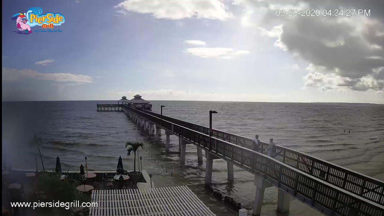 Live Beach Cam on Fort Myers Beach Pier at Pierside Bar and Grill YouTube