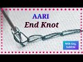 Aari/Maggam End Knot in Tamil for beginners with English subtitle | Needles & Ladles
