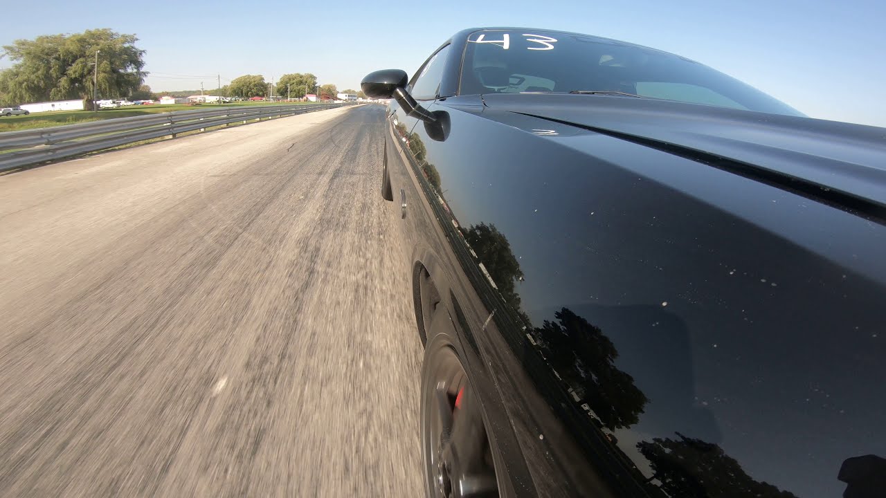 Dodge Challenger Hellcat Drag Race Hood Lifting YouTube