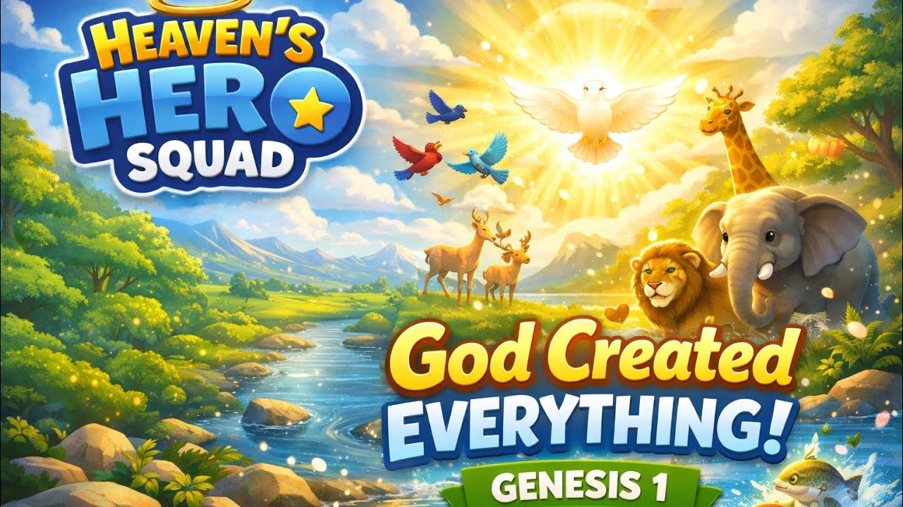 Heaven’s Hero Squad | God Created Everything! 🌍✨ | Genesis 1 for Kids