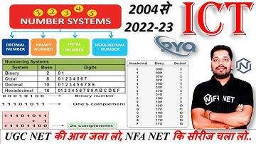 Information & Communication Technology | ICT PYQ UGC NET Paper 1 | Number System | #ict