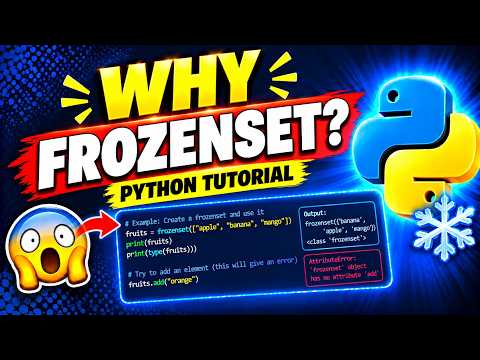 What is Frozenset in Python? | Immutable Set | Python Tutorial for Beginners