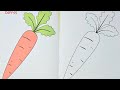 🥕 Carrot Coloring Fun 🎨✨ | Easy Coloring for Kids