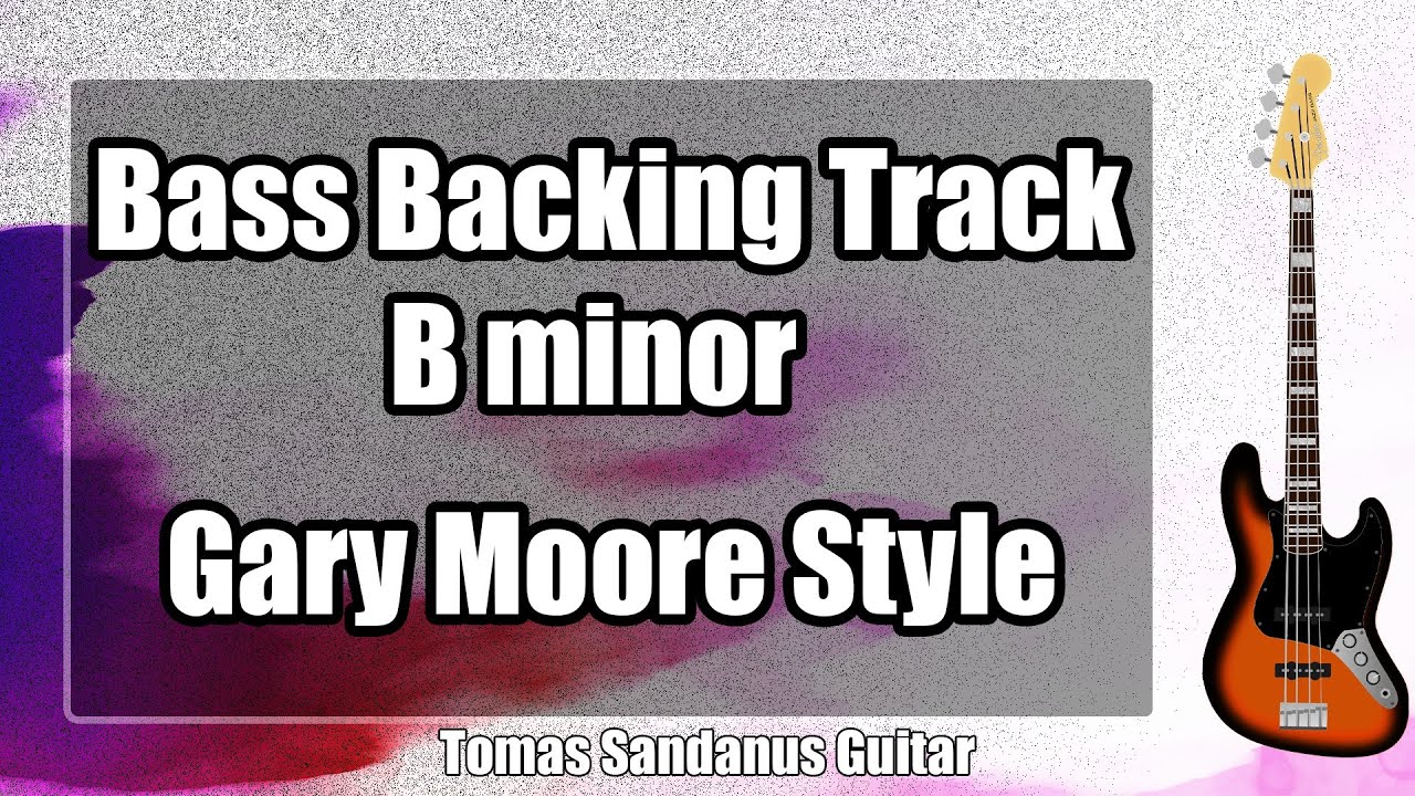 Bass Backing Track B minor - Bm - Gary Moore Style Blues Rock Ballad - NO BASS