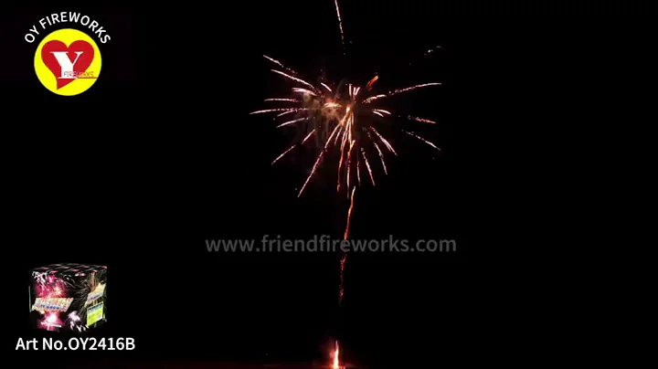 Art No: OY2416B   1 inch 25 Shots Cake Fireworks From Liuyang Factory