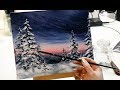 Winter Landscape | Oil Painting Time Lapse