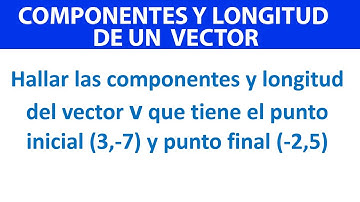 12. Componentes y Longitud del vector | Cálculo 1