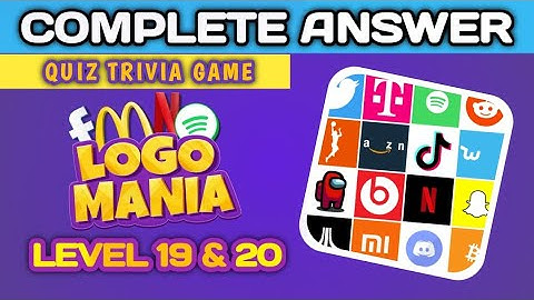 Logo Mania: Quiz trivia Game, level 19&20 complete answer @brainitquizzes  #logomania