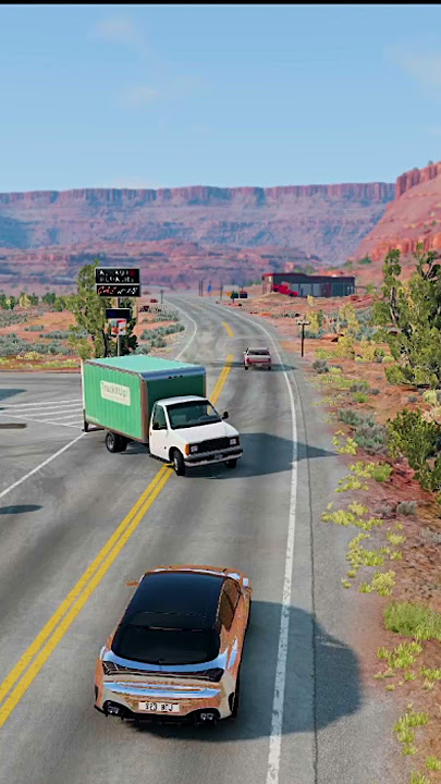 Realistic Highway Car Crashes #127