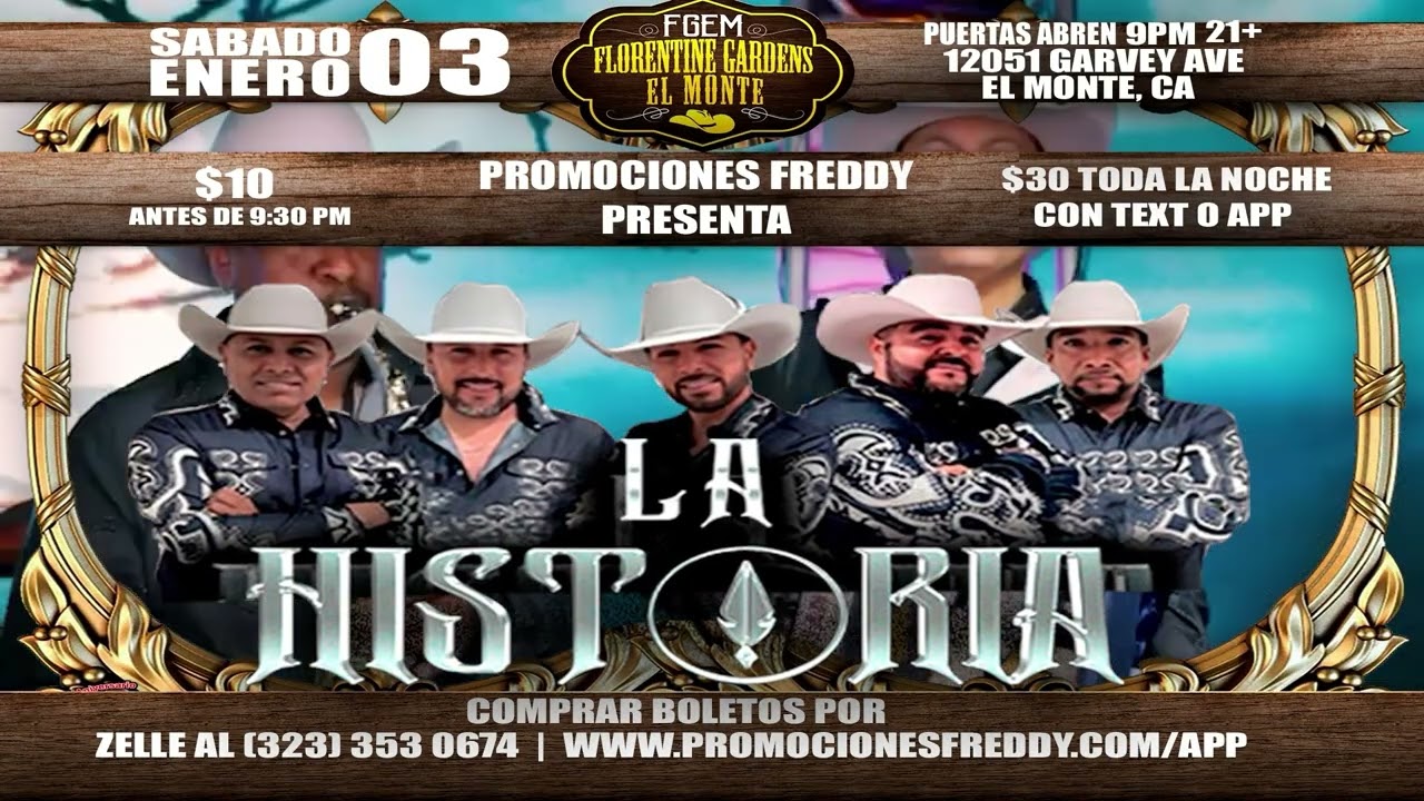 SABADO 3 DE ENERO FLORENTINE GARDENS EL MONTE
