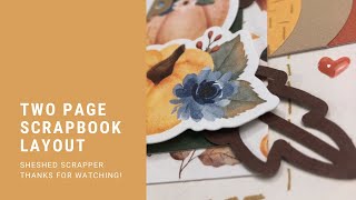 Two Page Scrapbook Layout Process Video using Crisp Air Scrapbooking Workshop