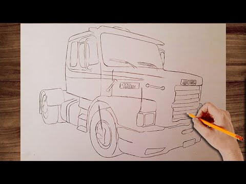 Desenho de caminhão - ficou feia ne