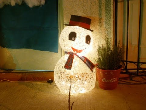 MONO DE NIEVE DE ESTAMBRE CON LUZ