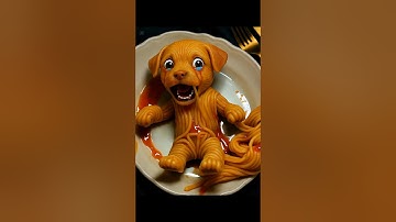 Cutting Cute Puppy Dog AI Spaghetti Baby With Crying Jelly Bones Meltdown