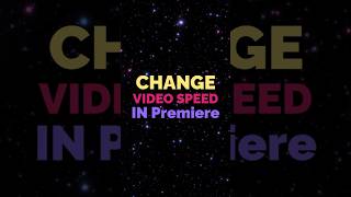 Change Video Speed in Premiere Pro ⚡- easy & fast #premiereprotutorial #videospeed #tutorial