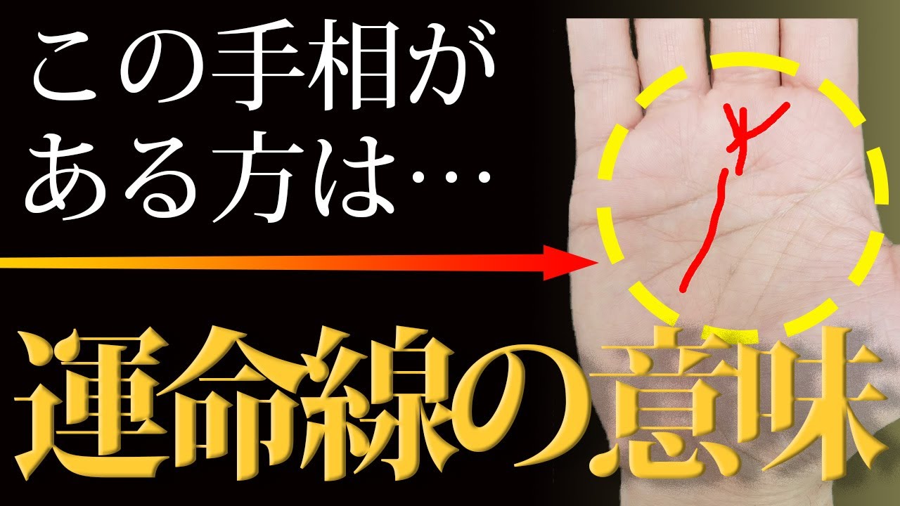 【手相占い】運命線が示す意味とは？【手相鑑定 vol.209】