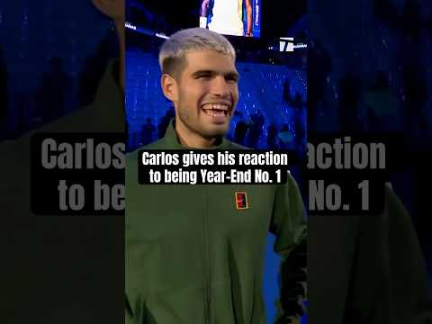 Overcame the nerves for that top spot ☝️🏆 #carlosalcaraz #atpfinals