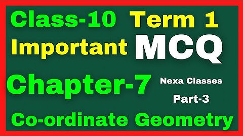 Class MCQ Chapter 7 Class 10 ||Class 10 Chapter 7 MCQ || coordinate geometry MCQ Class10