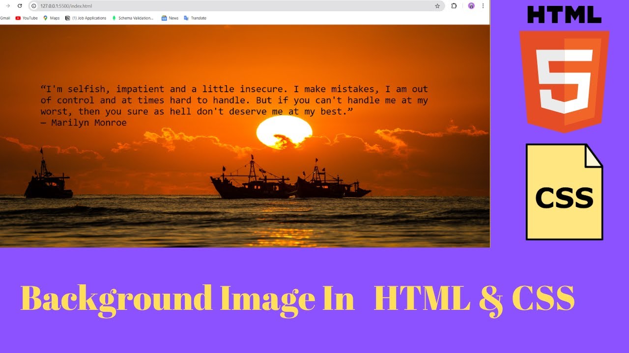 How To Add Background Image In HTML Using CSS | Add Background Image In ...