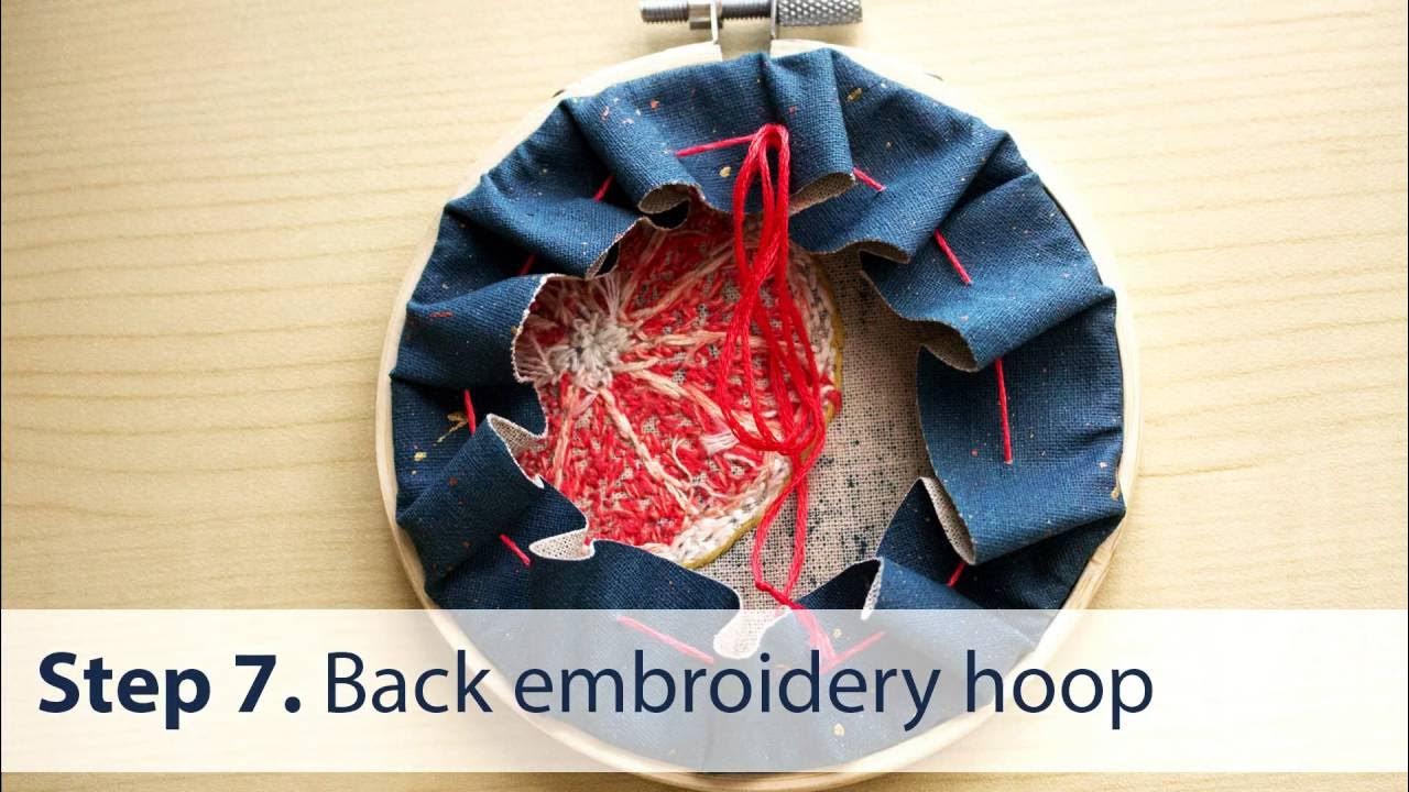 How to Back Embroidery Hoop YouTube