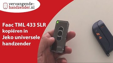 Faac TML 433 SLR kopiëren in Jeko universele handzender