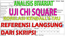 analisis hubungan bivariat ,Uji  chi square(kuadrat),  uji korelasi kendall's tau, uji P - Duur: 22:39. 