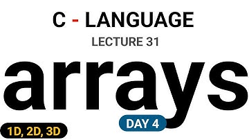 1D, 2D, 3D Array | Arrays in C Languages | in hindi